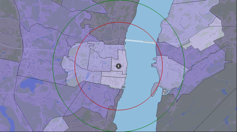 Newburgh, New York - Percentage of the Population Visiting a Dentist in the Last 12 Months